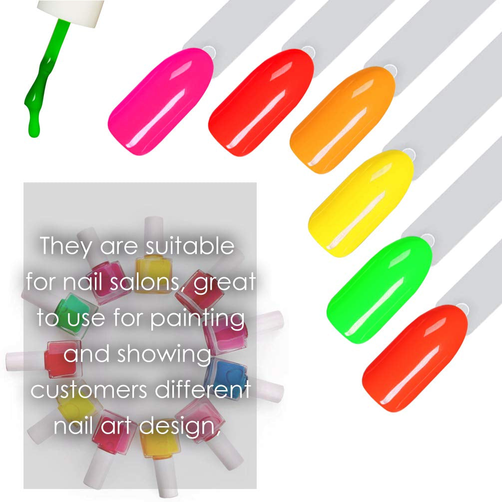150 Stück Nail Art Tips Pierścień w sztyfcie, Przezroczysta Farbe Karte Platten Nagelleck Display Ring Sticks, Nagel Salon Übungen Display Tipsy