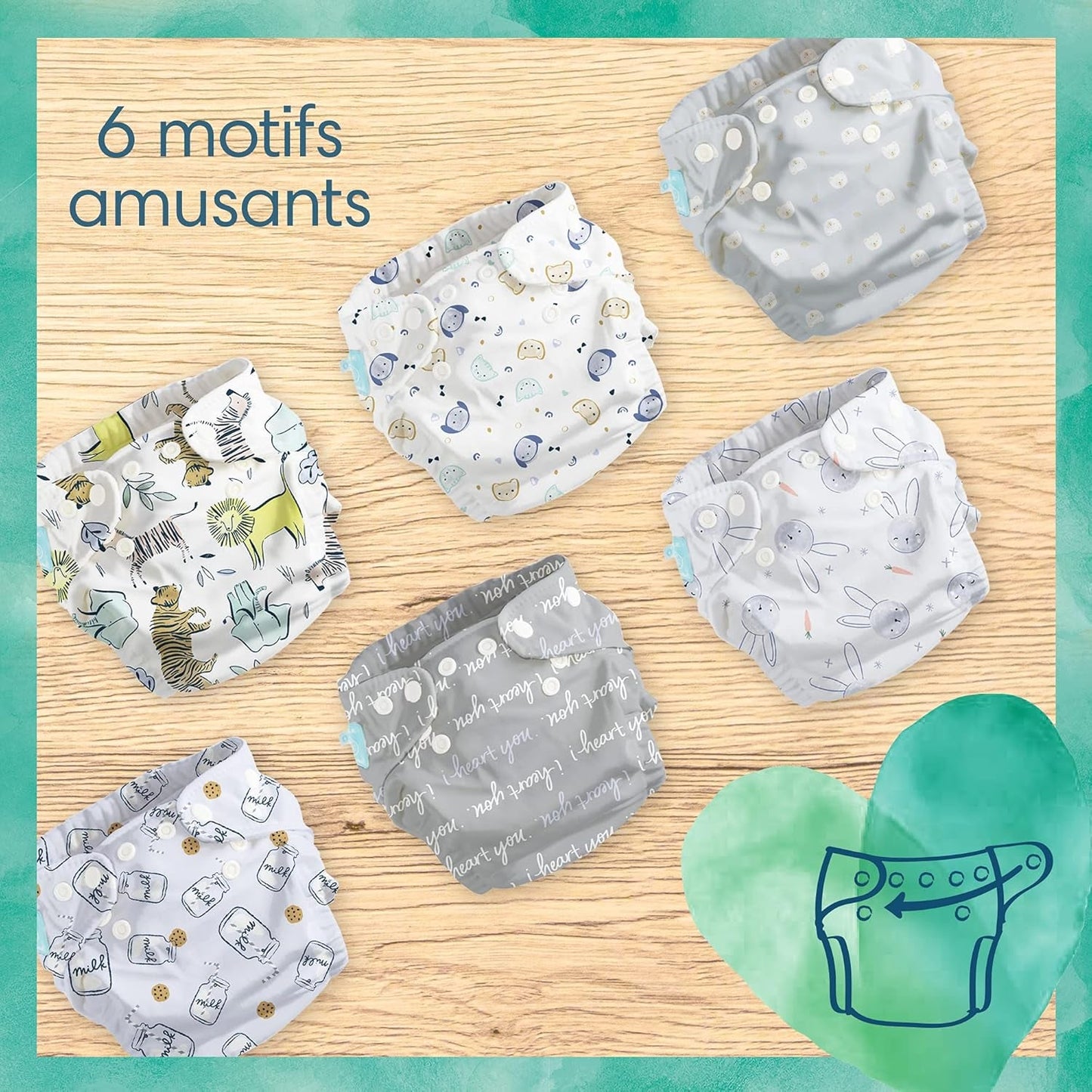 Pampers - Hybrydowy zestaw startowy Harmony, 3 zmywalne pieluszki + 25 jednorazowych warstw wierzchnich - 1 opakowanie