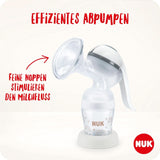 Zestaw do laktatora ręcznego NUK, miękka silikonowa poduszka, 2 doskonale połączone butelki, 150 ml Akcesoria Żywność i karmienie piersią Sklep Bebe Naty