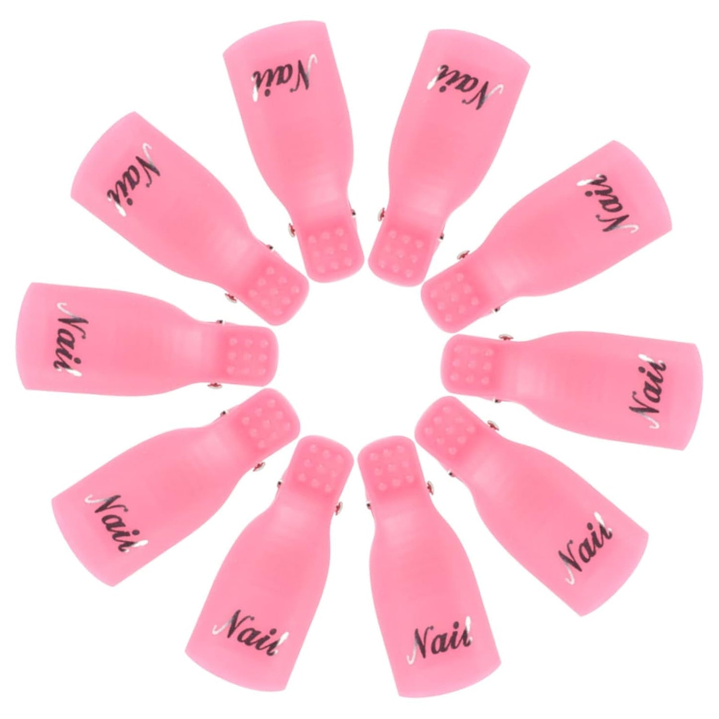 Klipsy Hanyousheng Nagellackentferner, klipsy Nagel, 10 klipsów Stück Schwarz Nagelclips, Nagel Klammer, czapki żelowe Nails Art, czapki z klipsem Soak off Żel UV Poliermittel Entferner Wrap Nail Tool