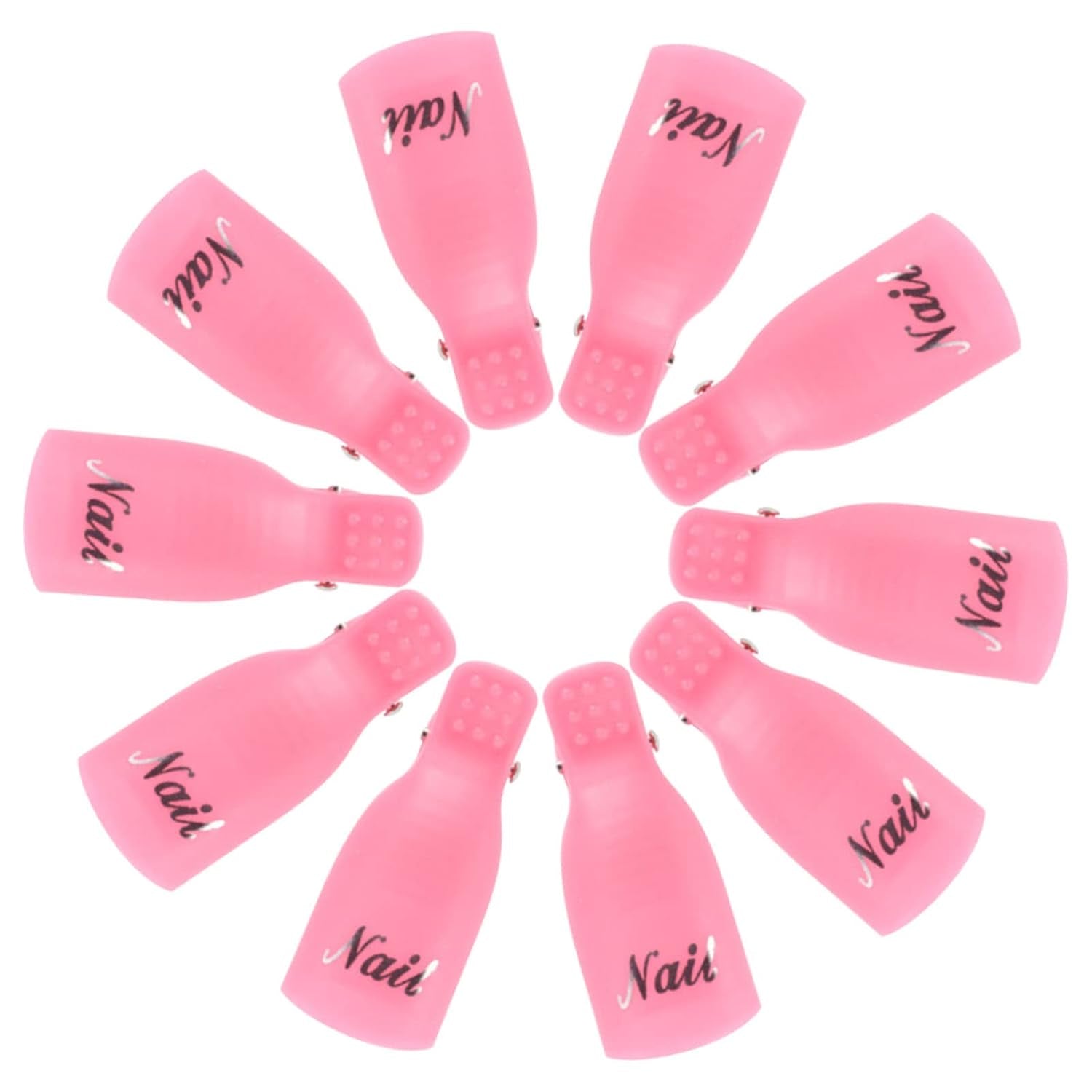 Klipsy Hanyousheng Nagellackentferner, klipsy Nagel, 10 klipsów Stück Schwarz Nagelclips, Nagel Klammer, czapki żelowe Nails Art, czapki z klipsem Soak off Żel UV Poliermittel Entferner Wrap Nail Tool