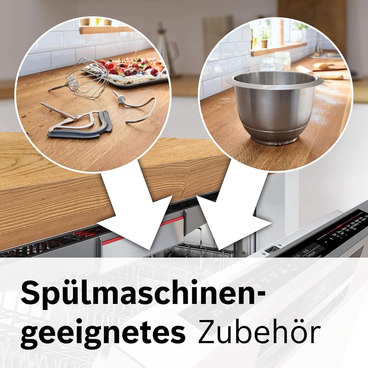 Robot kuchenny Bosch Seria 4 MUM5X720, zintegrowana waga, miska ze stali nierdzewnej 3,9L, mikser 1,25L, 1000W Akcesoria Żywność i karmienie piersią Bebe Naty Shop