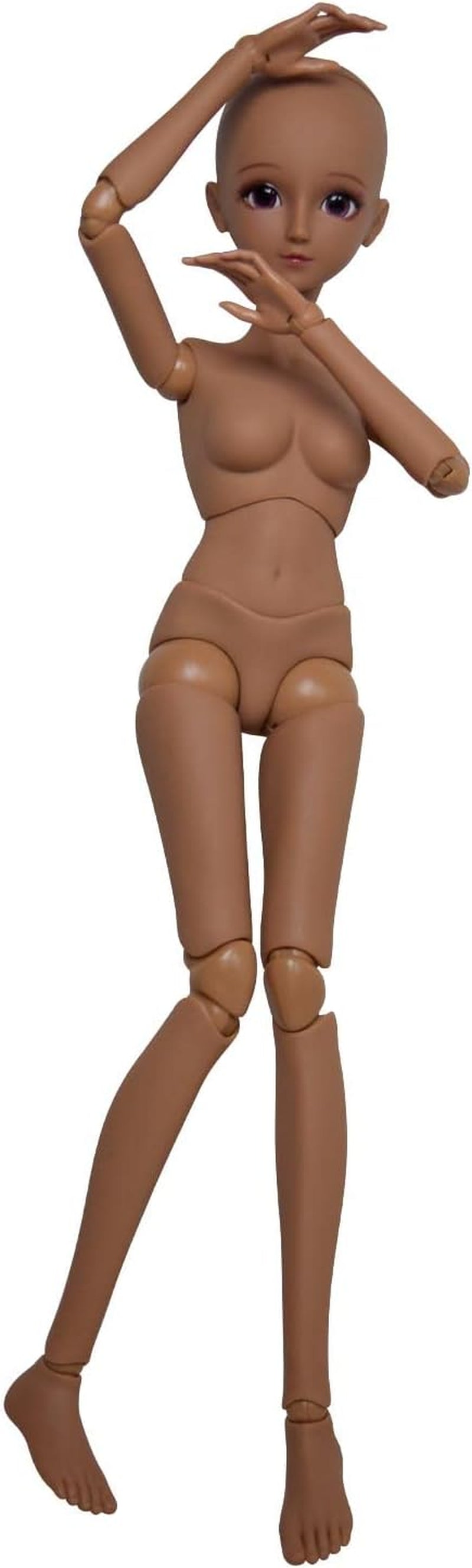1/3 lalka BJD czarna brązowa skóra ciało lalki 60cm 24 Cal przegub kulisty lalki SD ruchome stawy pcv DIY (Alexia)