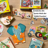 Puzzle straży pożarnej HABA - 3-częściowy zestaw dla dzieci w wieku od 3 lat. Puzzle kartonowe dla policji i pogotowia - wspierają motorykę małą i koncentrację - 1302759001 Puzzle Naty Shop