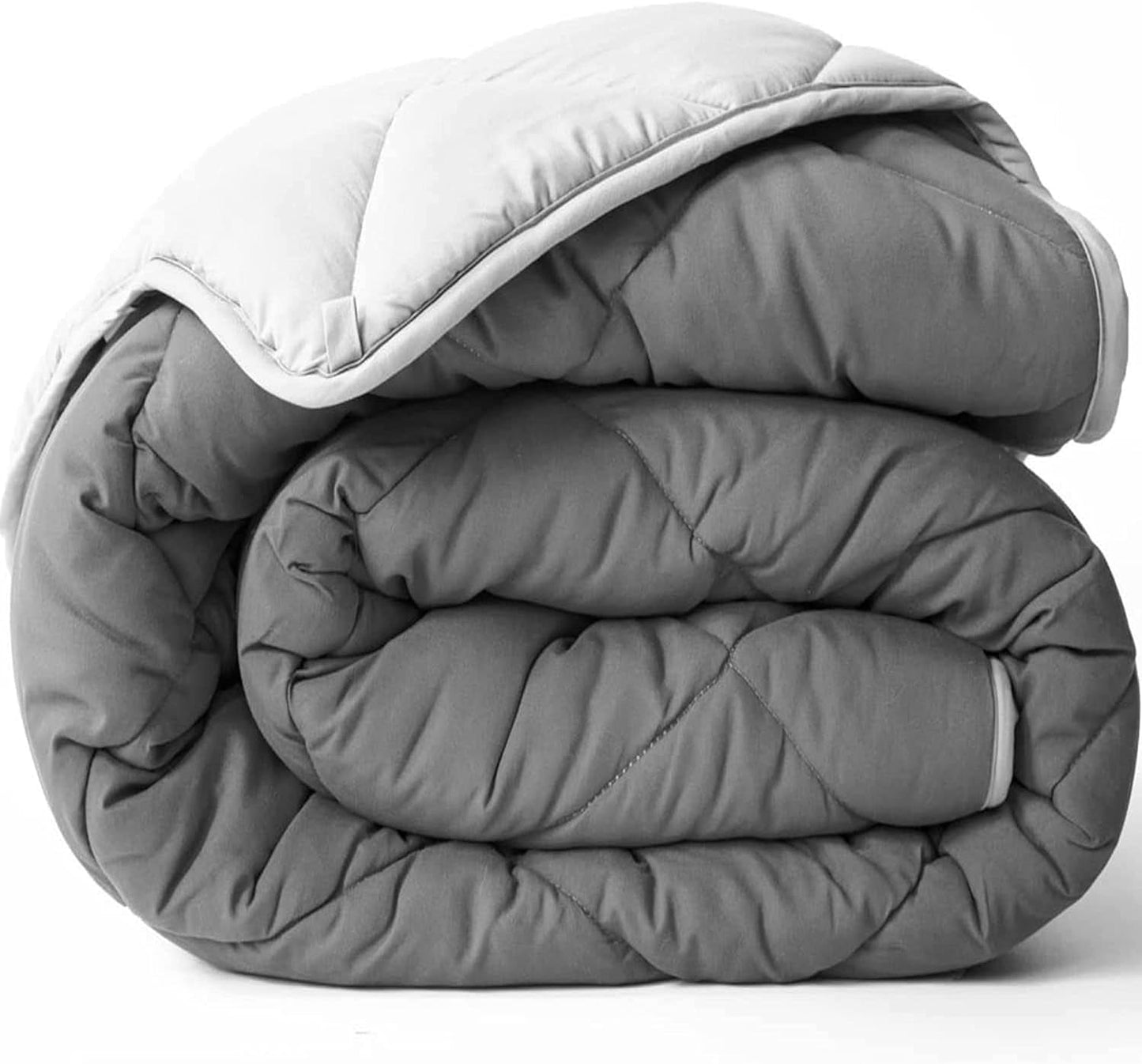 All Seasons Twin/Twin XL, puchowa, dwustronna, alternatywna kołdra - oddychająca, bardzo długa, wysokiej jakości, miękka mikrofibra - szara poszwa na kołdrę Kołdry i kołdry Naty Shop Jasnoszary/Ciemnoszary Twin / Twin Xl