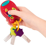 Zabawka Battat-kluczyk dla dziecka - Kolorowy brelok do kluczy samochodowych ze światłem i dźwiękiem dla dzieci od 10 miesiąca życia Bebe Toys Naty Shop