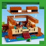 LEGO Minecraft Dom Żabi, zabawkowy domek z figurkami zombie, śluzu i tonącego człowieka oraz akcesoriami, takimi jak zabawkowa łódka i stół warsztatowy, prezent dla chłopców i dziewcząt od 8 lat 21256 Zestawy do budowania Besuche den LEGO-Store