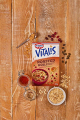 Dr. Oetker Vitalis Tostowe musli z żurawiną i pestkami dyni: Tostowe musli z suszoną żurawiną, opakowanie 8 sztuk (8 x 501g)
