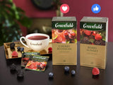 Kwiat wiśni Greenfield, hibiskus, dzika róża, jabłko, malina, jeżyna, torebki herbaty (2 g x 25), 50 g