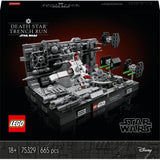 LEGO 75329 Zestaw dioramy Star Wars Gwiazda Śmierci, zestaw do budowania X-Winga dla dorosłych Luke’a Skywalkera, gadżety dla fanów „Nowej nadziei”, dekoracje pokoju, zestawy do budowania podarunkowe w sklepie LEGO