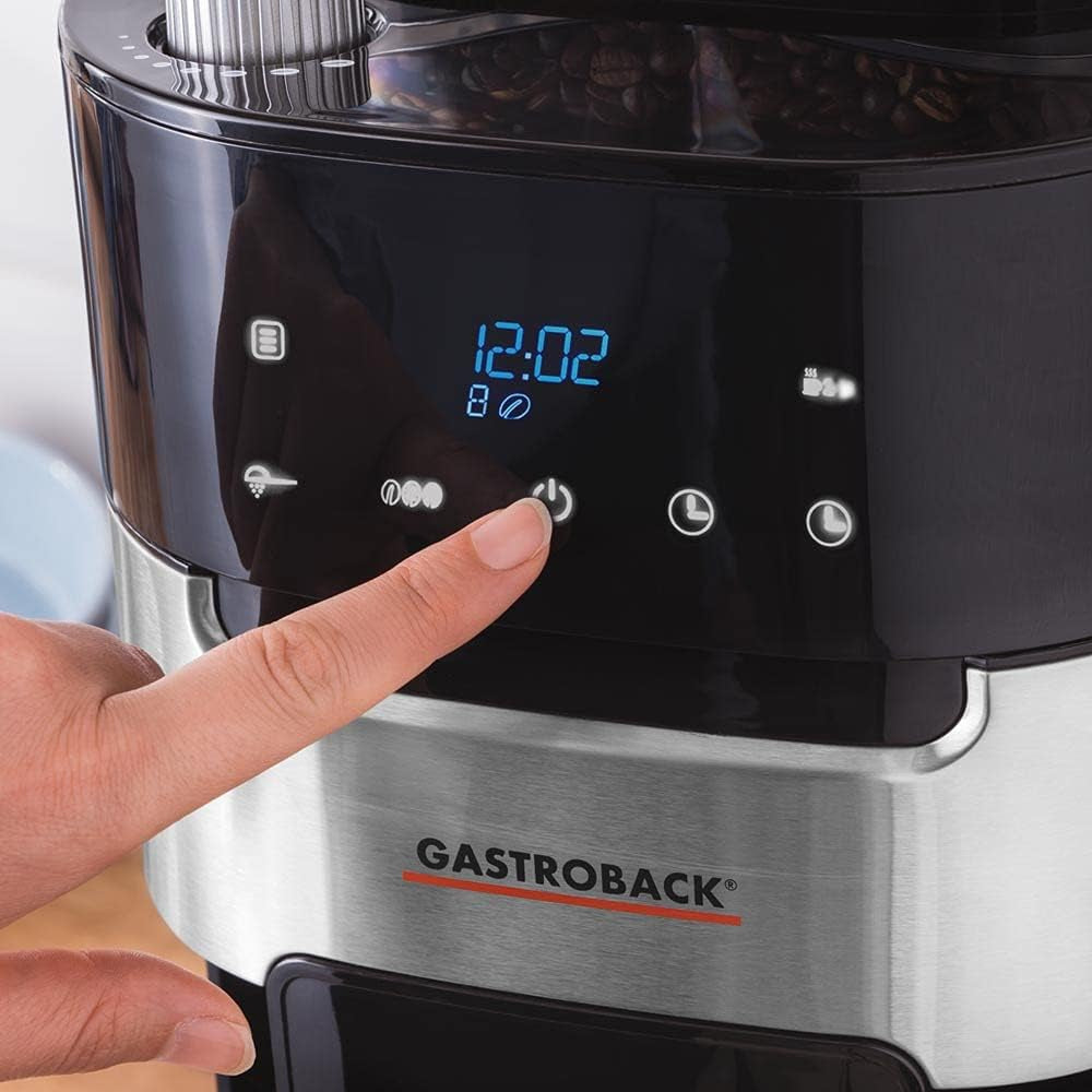 Ekspres termiczny GASTROBACK Grind & Brew Pro, srebrny, czarny