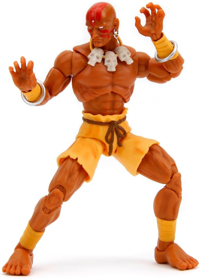 Jada Toys Figurka Street Fighter Guile (15 cm) - Street Fighter 2: The Final Challengers Kolekcjonerska ruchoma figurka z naprzemienną głową, rękami i akcesoriami, figurki dla dzieci w wieku 13+ Naty Shop Dhalsim