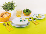 Excelsa Zestaw zastawy stołowej Lemon, 18 elementów, porcelana, biały/cytrynowy
