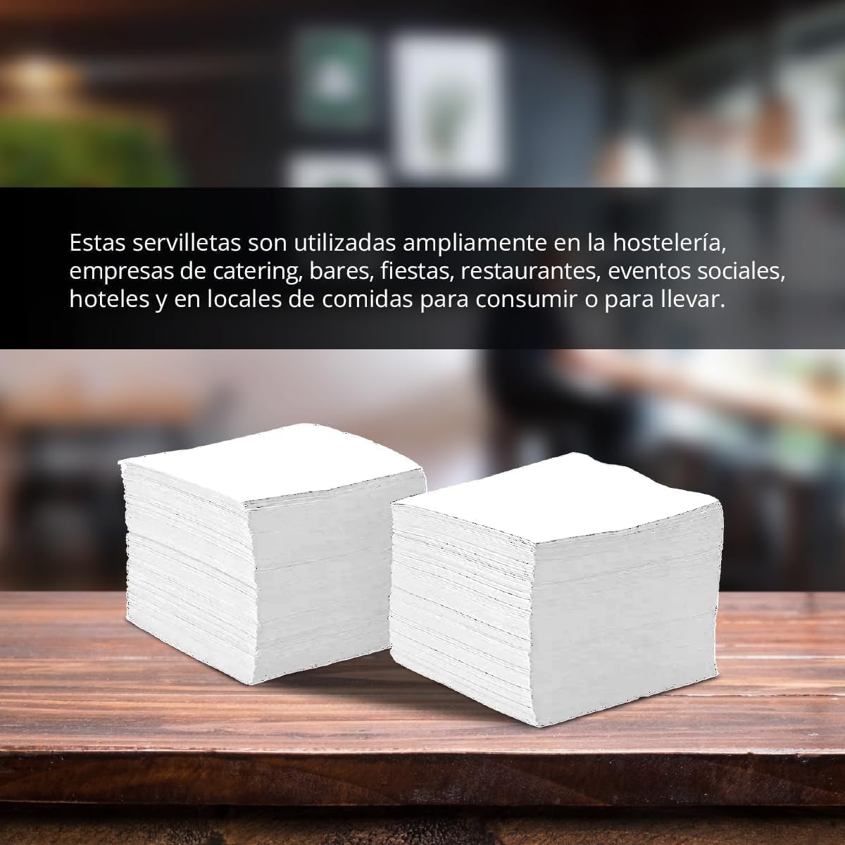300 sztuk białych serwetek koktajlowych + serwetnik ze stali nierdzewnej o teksturze Micro Dot Gruby chłonny 10 x 10 cm złożone razem