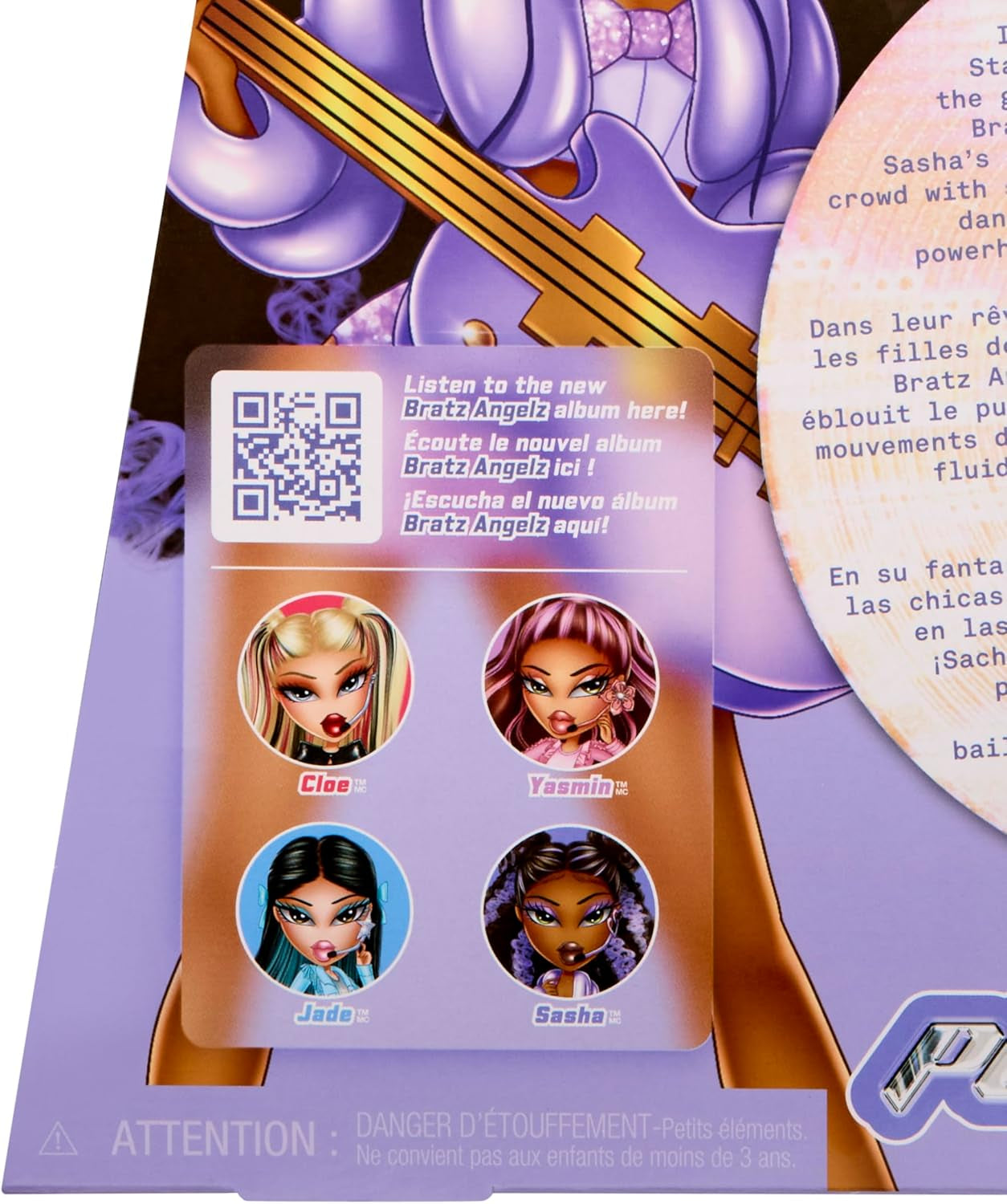 BRATZ Pop Starz Sasha – modna lalka z kolekcjonerskim breloczkiem do kluczy, strojem i akcesoriami muzycznymi