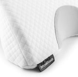 InnovaGoods - Wiskoelastyczna poduszka szyjna dla par, Ergonomiczny kształt dla relaksu dla par, Pianka z pamięcią kształtu do łagodzenia ucisku, Zdejmowane pokrycie, Biała, 36 x 12,5 x 30,5 cm, Pianka z pamięcią kształtu