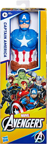 Marvel Avengers Titan Hero Series Blast Gear Kapitan Ameryka Figurka 30 cm Duża zabawka dla dzieci w wieku powyżej 4 lat Niebieskie figurki Naty Shop