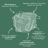 Eco Pieluchy Eco by Naty Baby Eco Diapers - pieluszki organiczne premium, ekologiczne, wykonane z materiałów pochodzenia roślinnego, idealne dla wrażliwej skóry dziecka (rozmiar 5 - 80 sztuk)