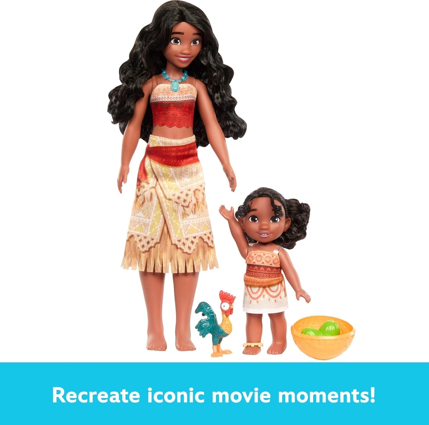 Mattel Disney Moana JBT41 Simea Fashion Doll z akcesoriami do kostki 5 przegubów i odpinany strój zabawka inspirowana filmem JBT41
