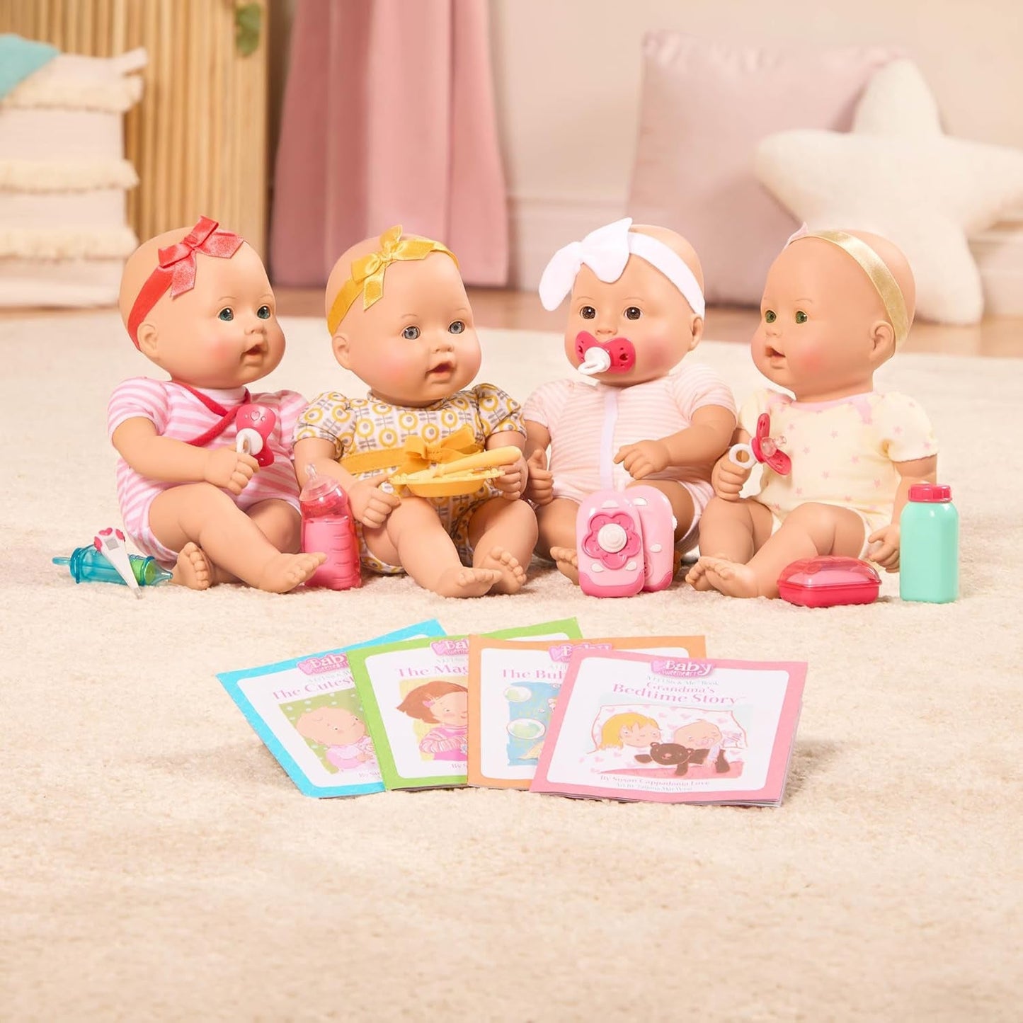 Lalka Baby Sweetheart - Pora na sen - 31 cm - Miękkie ciało - Akcesorium do smoczka - Zabawa w udawanie - Zabawka od 3 lat i więcej