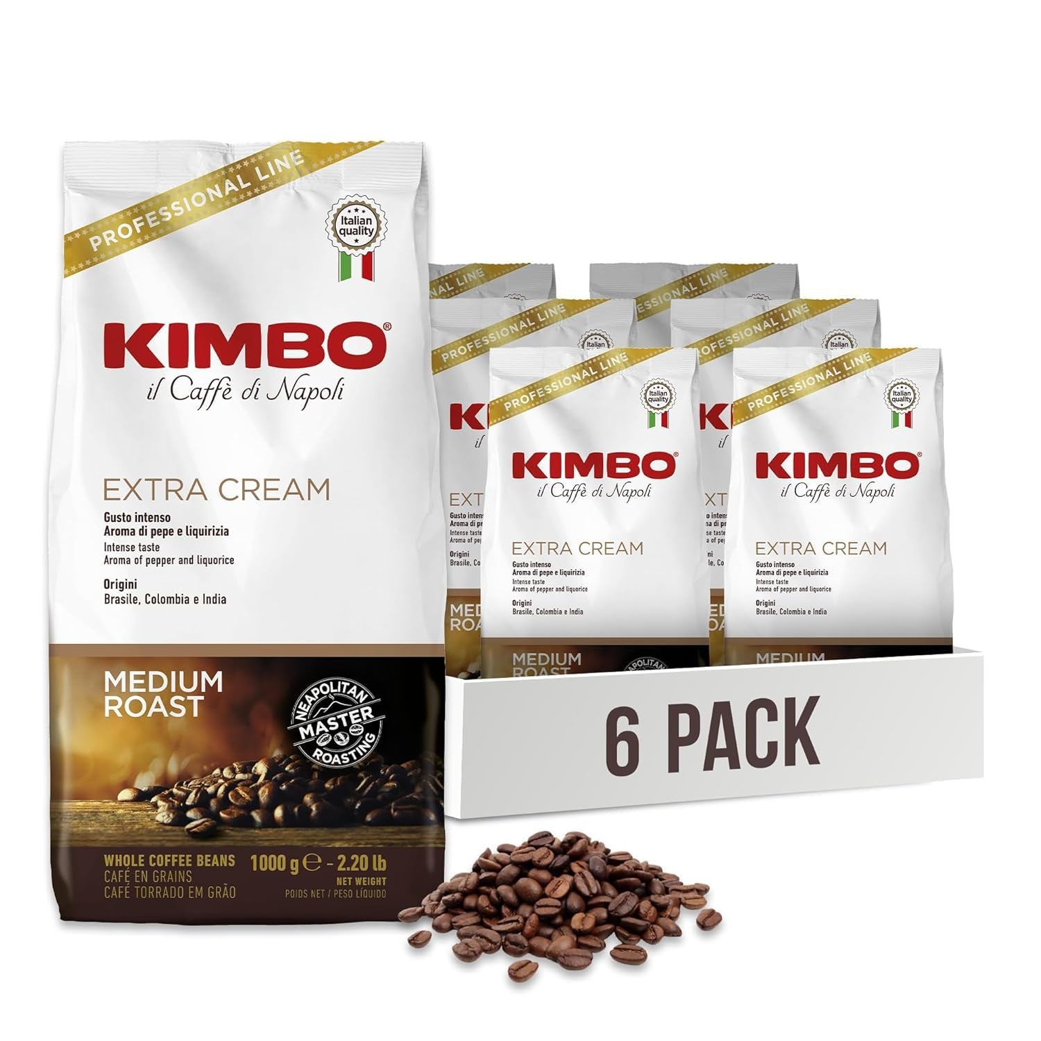 Kimbo Espresso Bar Extra Śmietanka 6 x 1kg Kawa ziarnista