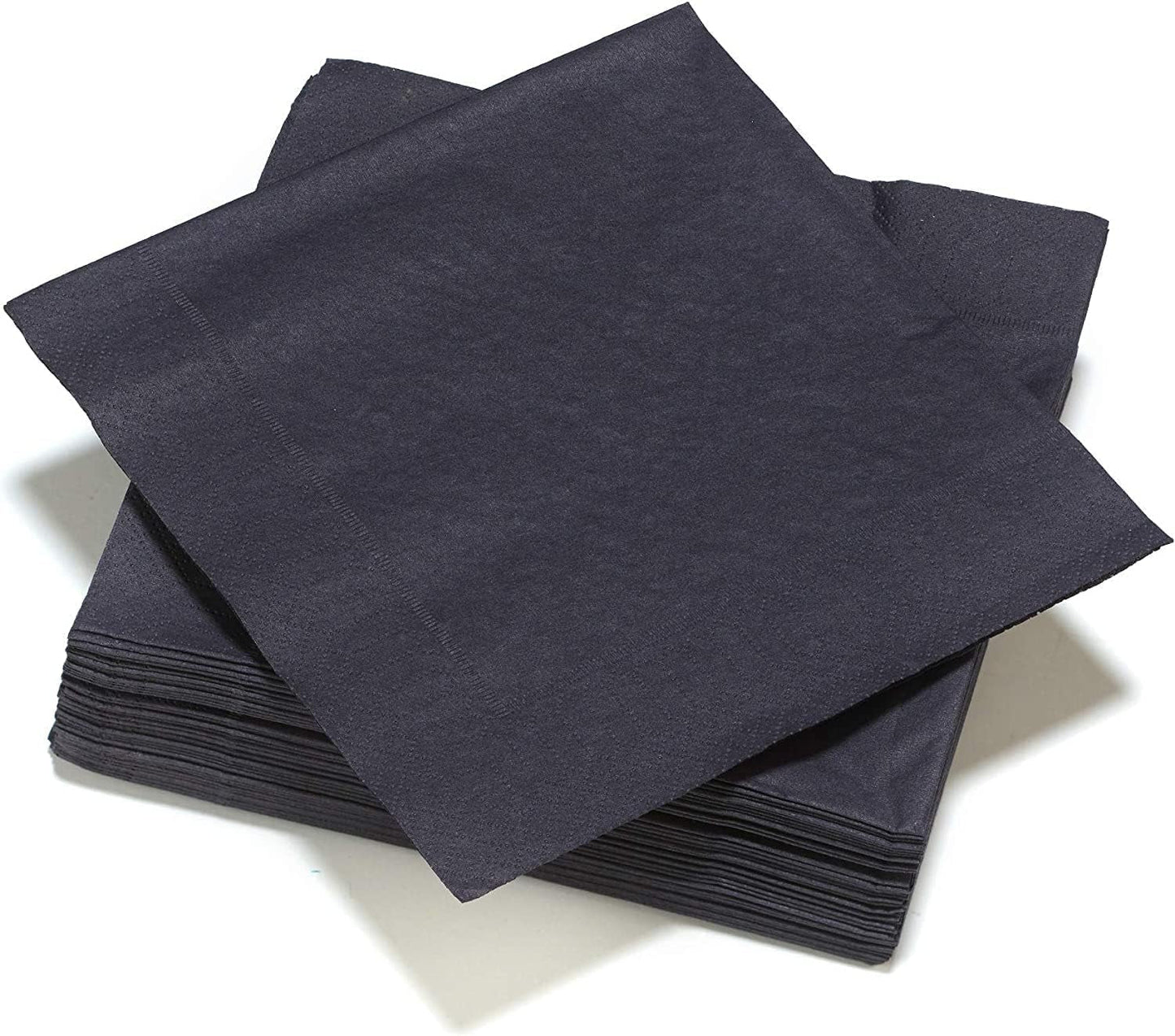 - Serwetki z włókna jedwabiu - Czarne - Serwetki papierowe z certyfikatem Fsc® - Nadające się do recyklingu i biodegradowalne - Rozmiar 40 X 40 cm - 3 warstwy - 40 serwetek
