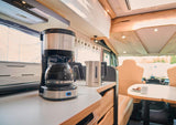 Kompaktowy ekspres do kawy SEVERIN, aromatyczna kawa z ekspresem na 4 filiżanki, ekspres do kawy z filtrem i stałym filtrem oscylacyjnym, stal nierdzewna/czarny, KA 4808
