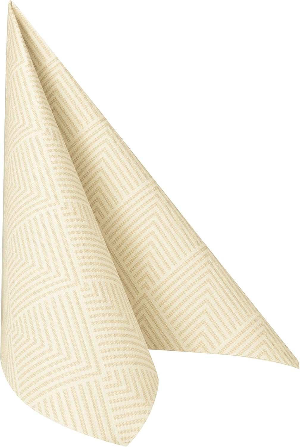 Papstar, 50 serwetek „ROYAL Collection” 1/4 złożenia 40 cm x 40 cm szampan „Elegance”, #86497