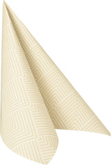 Papstar, 50 serwetek „ROYAL Collection” 1/4 złożenia 40 cm x 40 cm szampan „Elegance”, #86497