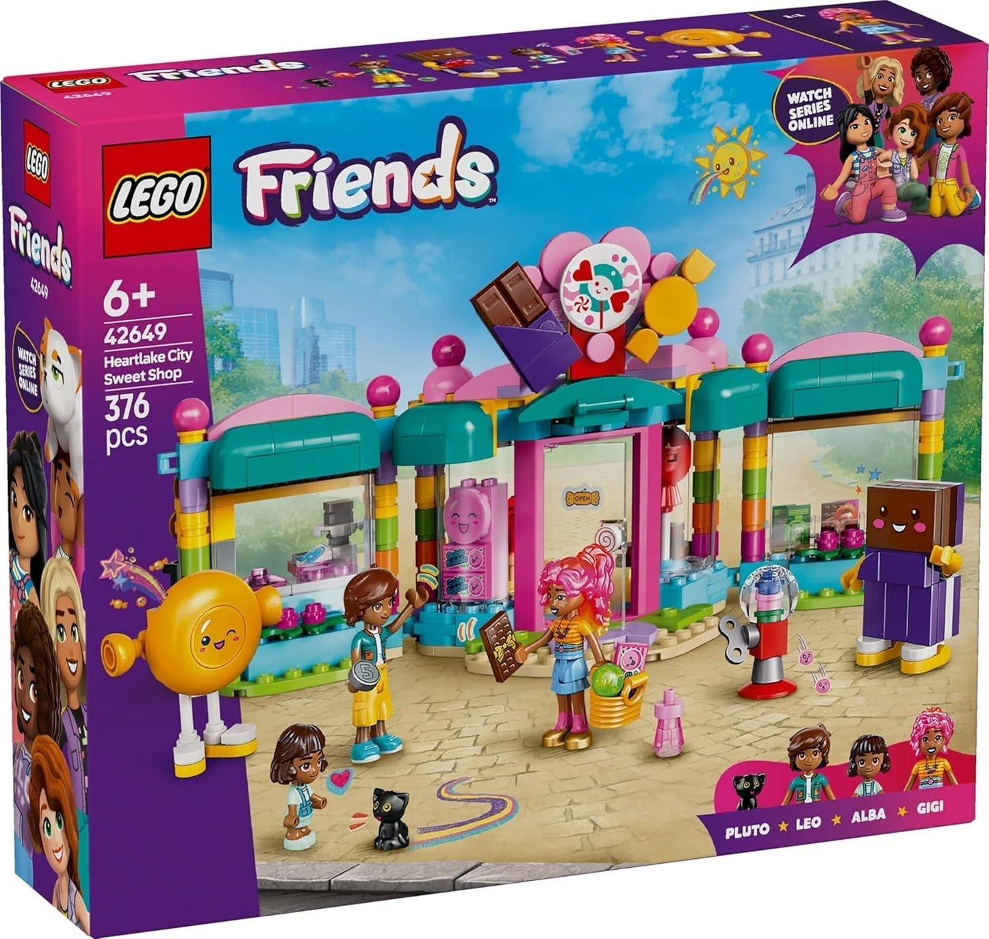 LEGO Friends Sklep w Heartlake Zestaw do zabawy dla dziewczynek od 6. roku życia Odgrywanie ról z 2 minilaleczkami, mikrolalką i zabawką dla kota 42649 Zestawy do budowania Besuche den LEGO-Store