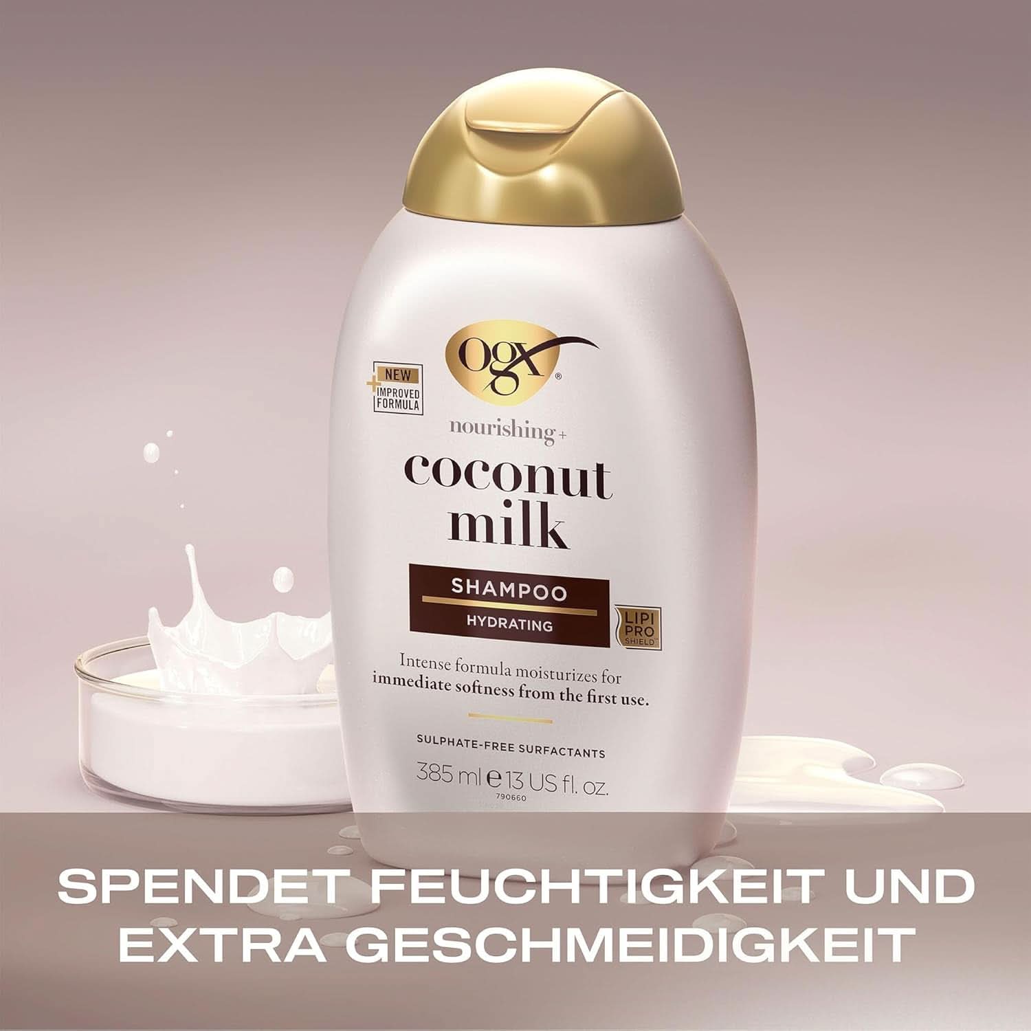 Szampon z mleczkiem kokosowym OGX (385 ml) o działaniu nawilżającym Prysznic i kąpiel Naty Shop
