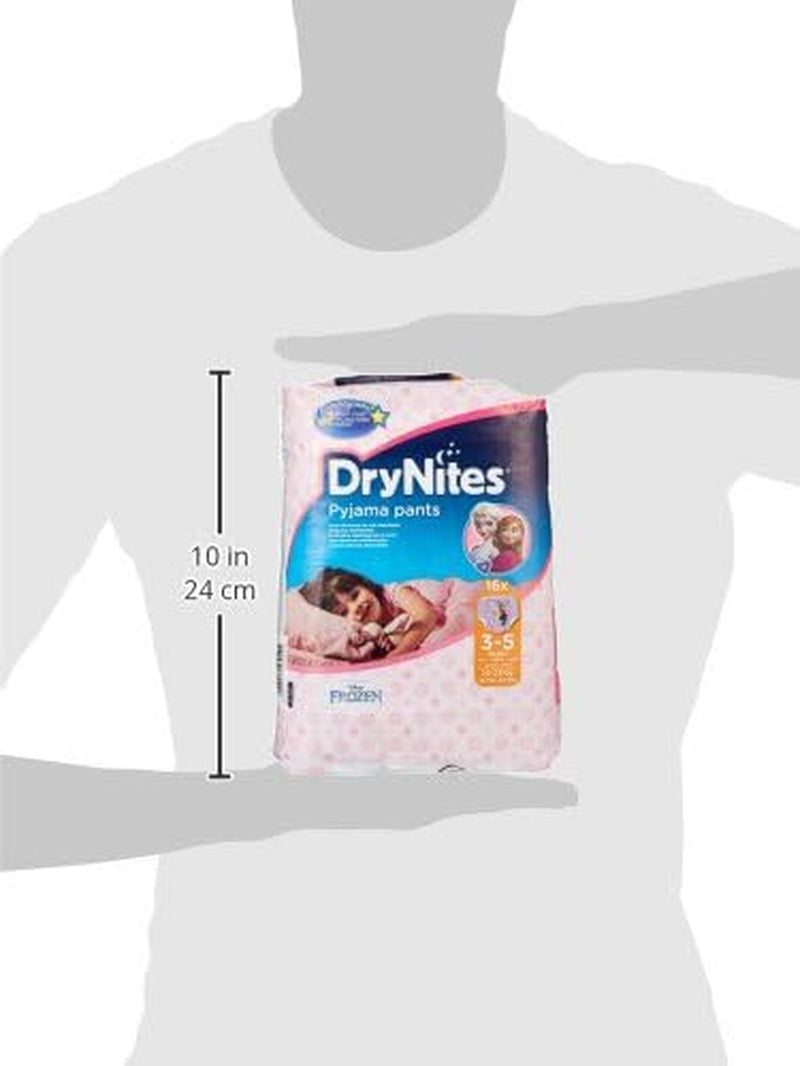 Bielizna nocna Huggies DryNites dla dziewczynek, 3-5 lat (16-23 kg), 2 x 16 sztuk