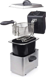 Frytkownica Tristar ze stali nierdzewnej - pojemność 2 litry, funkcja zimnej strefy i regulowany termostat do 190°C, FR-6919, srebrny AGD Naty Shop