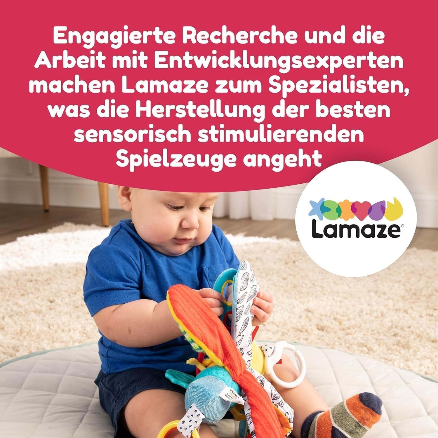 Lamaze Zabawka dla niemowląt „Freddie the Firefly” Clip & Go, wysokiej jakości zabawka dla małych dzieci, zawieszka z uchwytem wzmacniająca relację rodzic-dziecko, od 0 miesiąca życia, wiele kolorów Bebe Toys Naty Shop