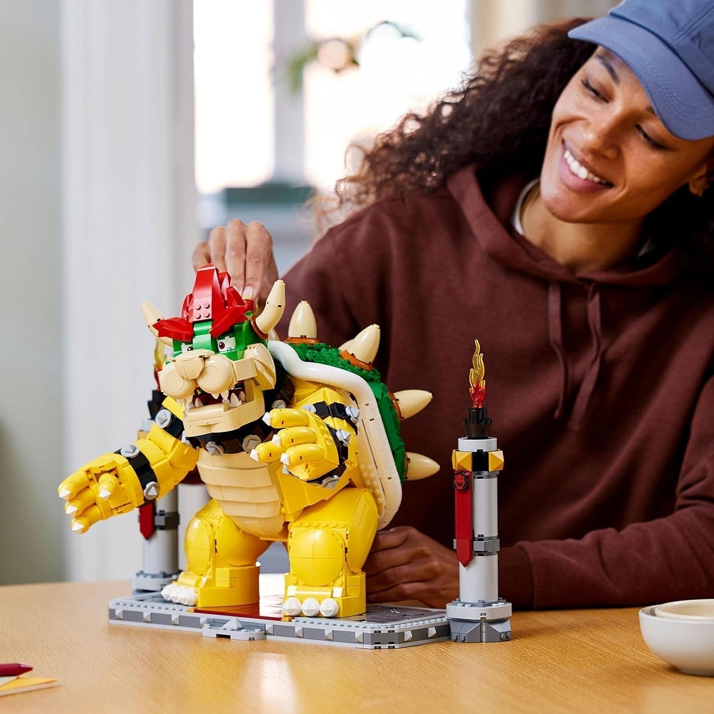 LEGO Super Mario The Mighty Bowser Model 3D Duży zestaw kolekcjonerskich figurek Zawiera platformę pojedynków Pomysł na prezent dla fanów Wyświetlacz jako dekoracja pokoju 71411 Zestawy do budowania Kup w sklepie LEGO