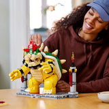 LEGO Super Mario The Mighty Bowser Model 3D Duży zestaw kolekcjonerskich figurek Zawiera platformę pojedynków Pomysł na prezent dla fanów Wyświetlacz jako dekoracja pokoju 71411 Zestawy do budowania Kup w sklepie LEGO