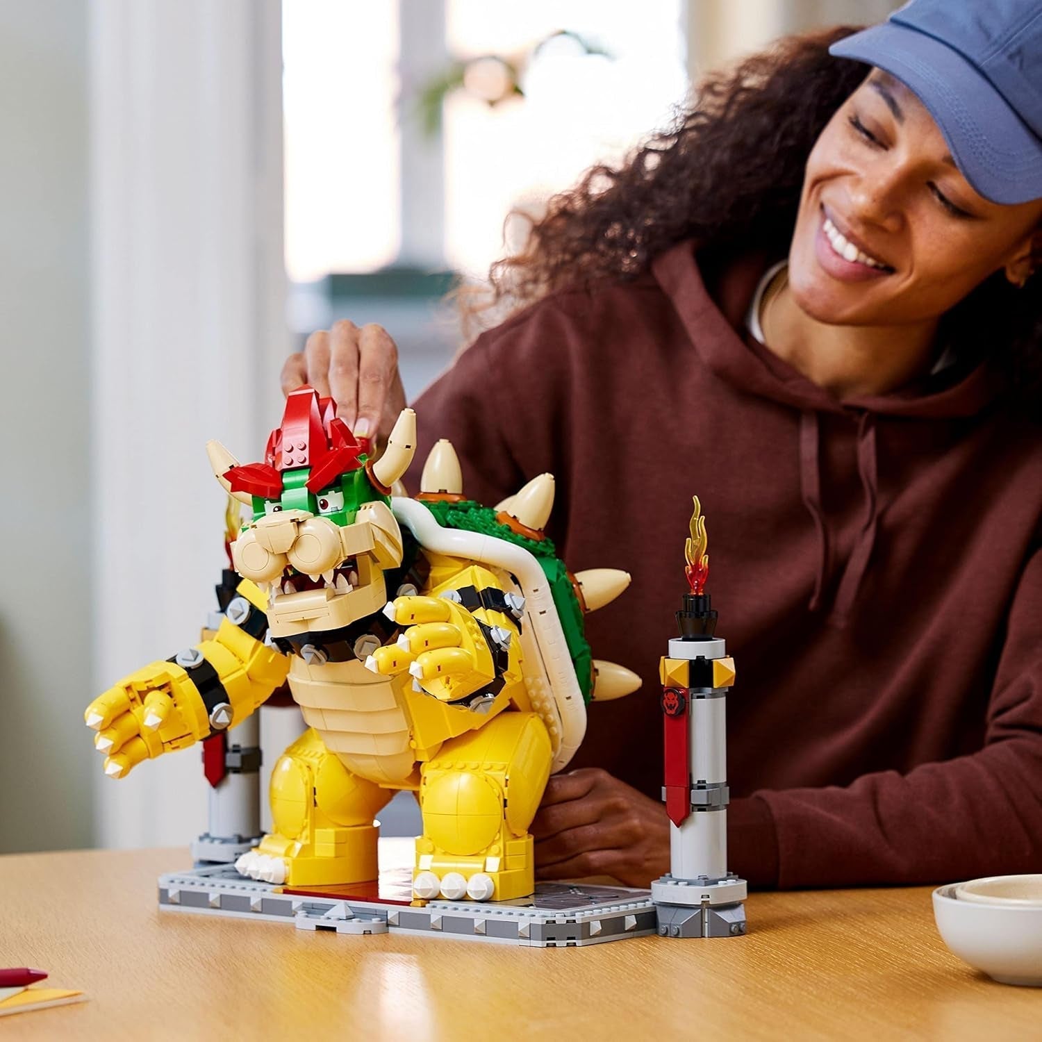 LEGO Super Mario The Mighty Bowser Model 3D Duży zestaw kolekcjonerskich figurek Zawiera platformę pojedynków Pomysł na prezent dla fanów Wyświetlacz jako dekoracja pokoju 71411 Zestawy do budowania Kup w sklepie LEGO