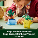 LEGO Botanicals Happy Plants — zestaw do samodzielnego montażu dla dzieci z 2 sztucznymi kwiatami i 2 kolorowymi doniczkami z kreskówkowymi twarzami — pomysł na prezent dla dziewczynek od 9 lat — 10349 Zestawy konstrukcyjne Besuche w sklepie LEGO