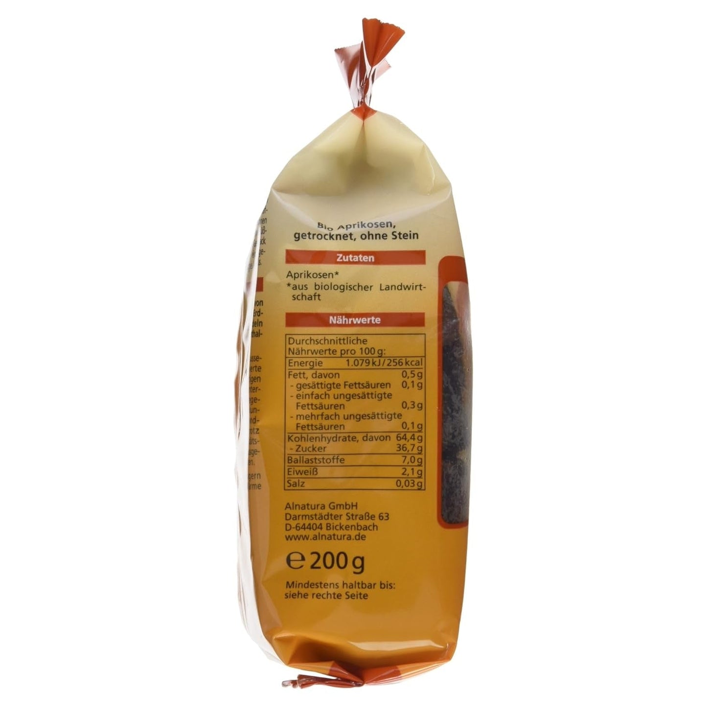 Suszone morele organiczne, bez pestek, 200g Naty Shop produkty suszone