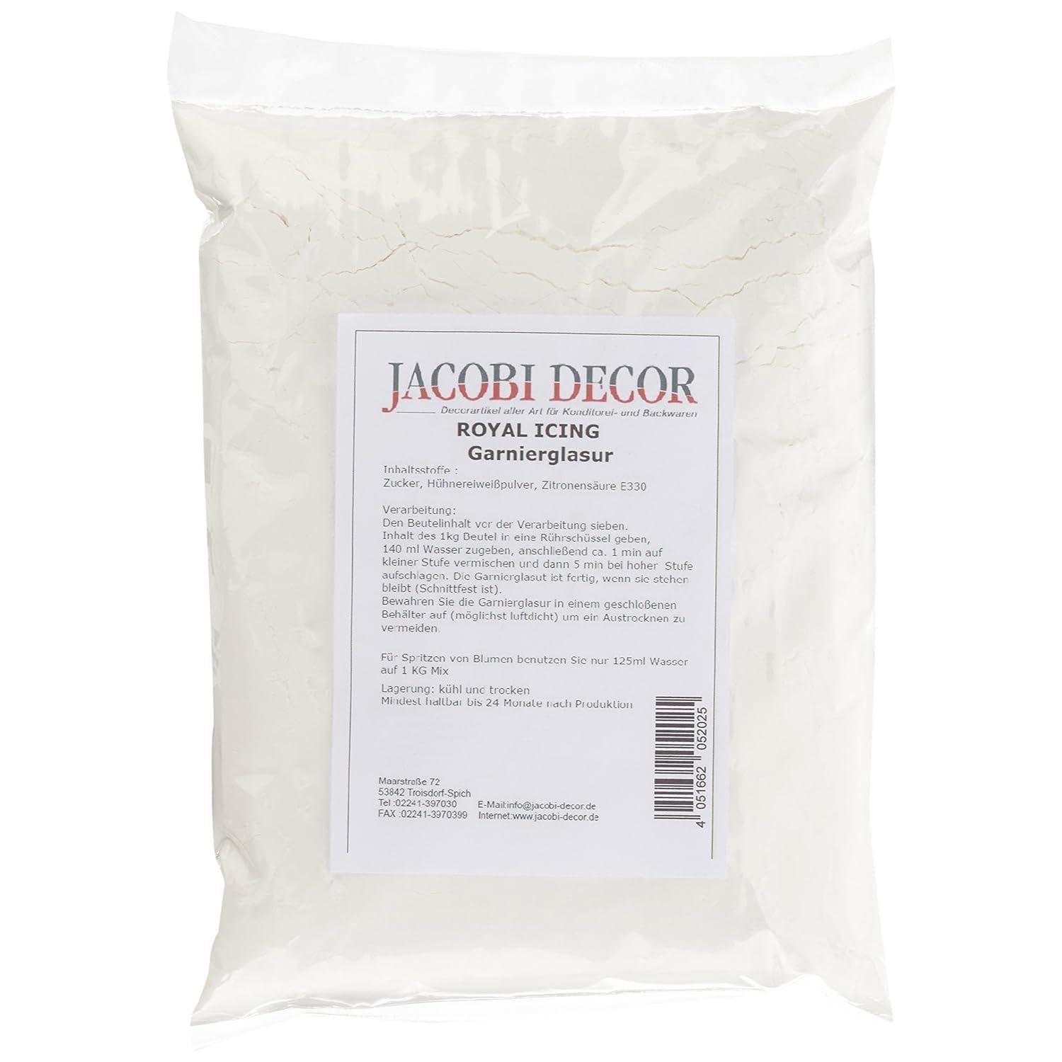 Cake Company Royal Icing 1 opakowanie (1 x 1000g) I Najwyższej jakości sucha mieszanka do dekoracji ciast I Do lukru i drobnych linii I Bezglutenowa I Idealna do ciast i babeczek Naty Shop Pasta cukrowa