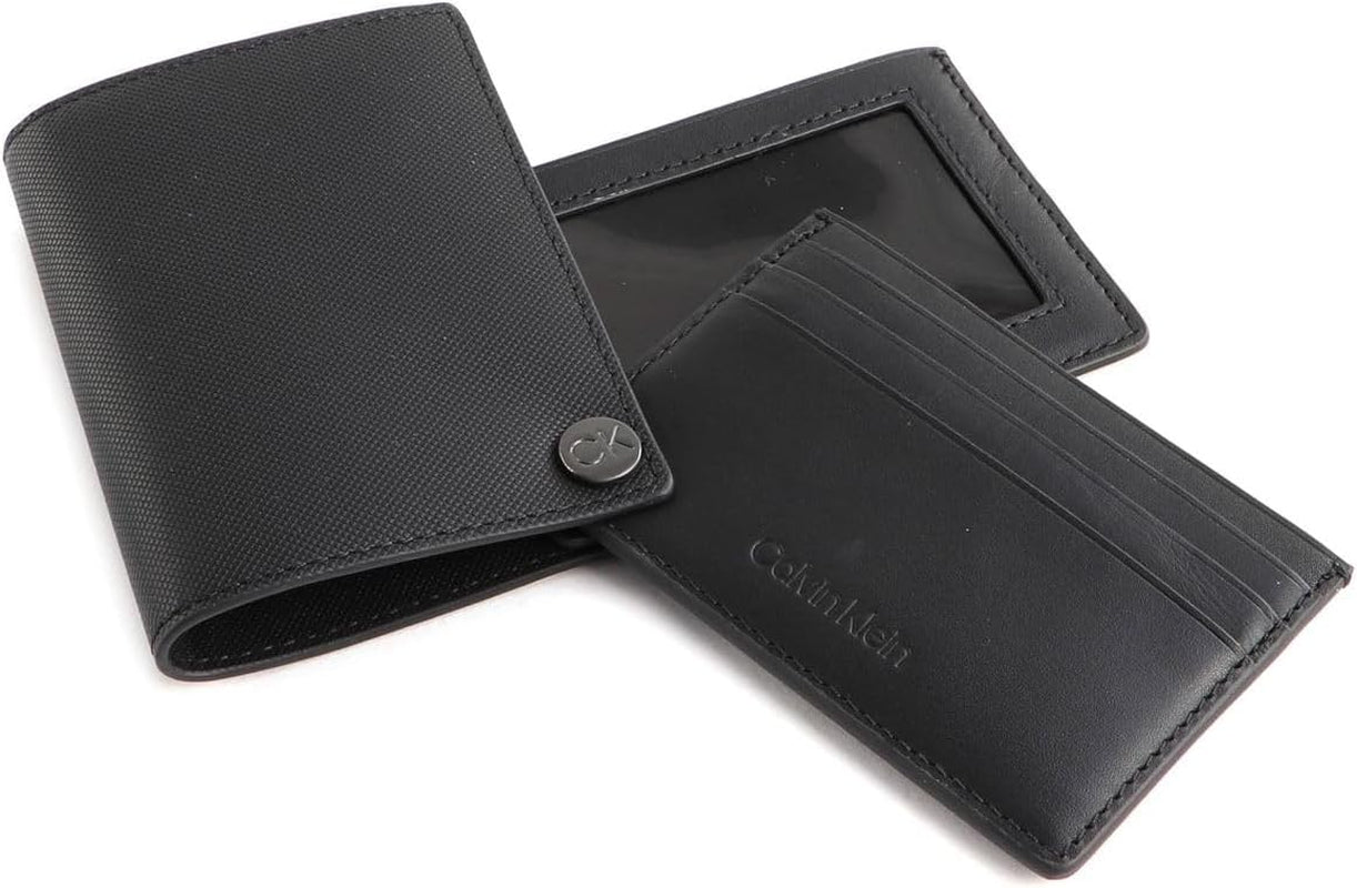 Portfel męski Calvin Klein CK CLEAN PQ COVERED CARDHOLDER, czarny (Ck Black), OS Wallet Men Naty Shop