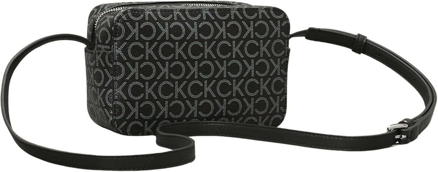 Damska torba na ramię Calvin Klein Ck Must Camera Bag Mono Klein, czarna (Black Mono), rozmiar naturalny Torby damskie Naty Shop
