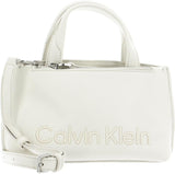 Calvin Klein Ladies Ck Set Mini Tote K60k610167 Torba materiałowa Torby damskie Naty Shop Biały (ciemny ecru)