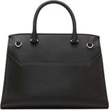 Damska listonoszka Calvin Klein Turn Lock - 2 w 1, skóra wegańska, 3 kieszenie Torba na ramię Becky Turnlock, czarno-srebrne torby damskie Naty Shop