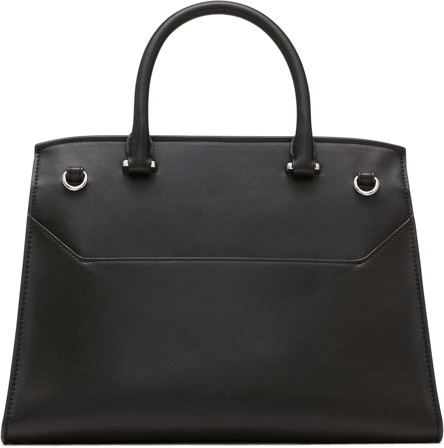 Damska listonoszka Calvin Klein Turn Lock - 2 w 1, skóra wegańska, 3 kieszenie Torba na ramię Becky Turnlock, czarno-srebrne torby damskie Naty Shop