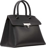 Damska listonoszka Calvin Klein Turn Lock - 2 w 1, skóra wegańska, 3 kieszenie Torba na ramię Becky Turnlock, czarno-srebrne torby damskie Naty Shop