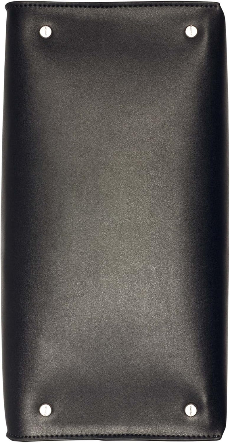 Damska listonoszka Calvin Klein Turn Lock - 2 w 1, skóra wegańska, 3 kieszenie Torba na ramię Becky Turnlock, czarno-srebrne torby damskie Naty Shop