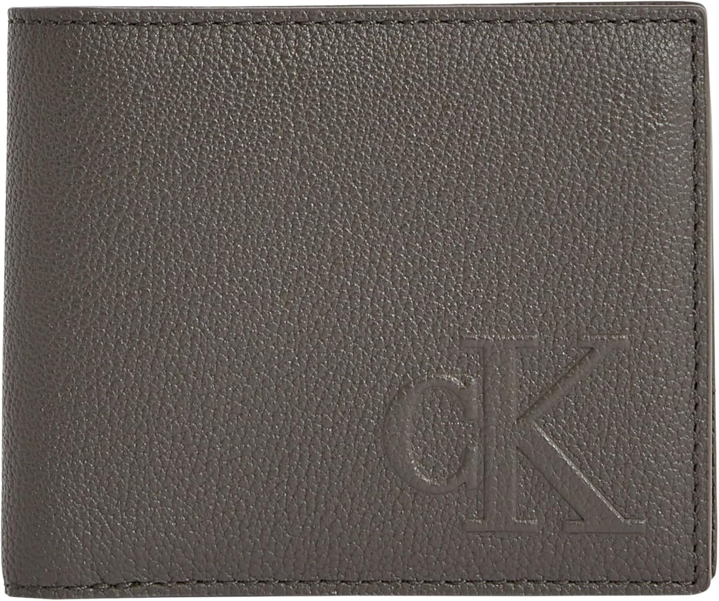 Calvin Klein Męski Sculpted Impression Billfod Cc Lv04g1022g Akcesoria podróżne Portfel składany Bi-Fold Portfel męski Naty Shop Szary (Beluga) Os