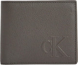 Calvin Klein Męski Sculpted Impression Billfod Cc Lv04g1022g Akcesoria podróżne Portfel składany Bi-Fold Portfel męski Naty Shop Szary (Beluga) Os