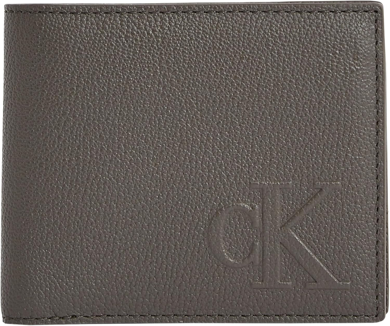 Calvin Klein Męski Sculpted Impression Billfod Cc Lv04g1022g Akcesoria podróżne Portfel składany Bi-Fold Portfel męski Naty Shop Szary (Beluga) Os